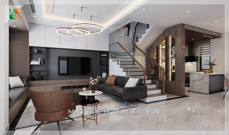 Trang trí nội thất phòng khách đẹp theo phong cách hiện đại, cao cấp